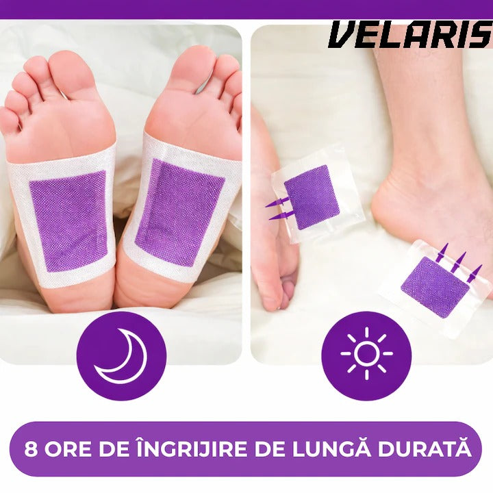 Set 10 Plasturi Plasturi Detox KINOKI pentru Picioare cu Lavanda, Detoxifiere Naturala, Eliminare Toxine, Reducere Miros Neplacut, Imbunatatire Somn, Relaxare si Revitalizare