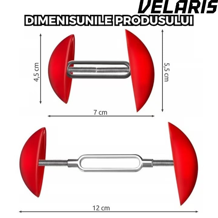 Set 2 Dispozitive Largire Pantofi Reglabile Marimi 35-46 Plastic Metal Rosu