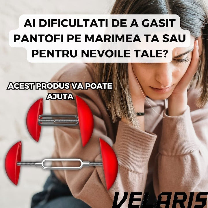 Set 2 Dispozitive Largire Pantofi Reglabile Marimi 35-46 Plastic Metal Rosu