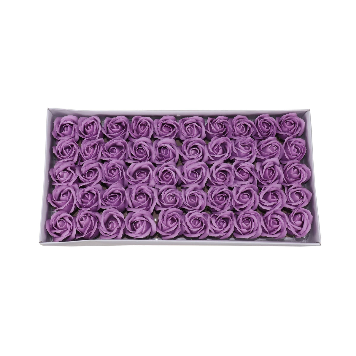 Set 50 Trandafiri din Săpun, 5x5 cm, Lavandă, Decorație Elegantă