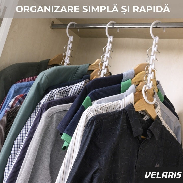 Set 8 organizatoare umerase 5 în 1 pentru dulap