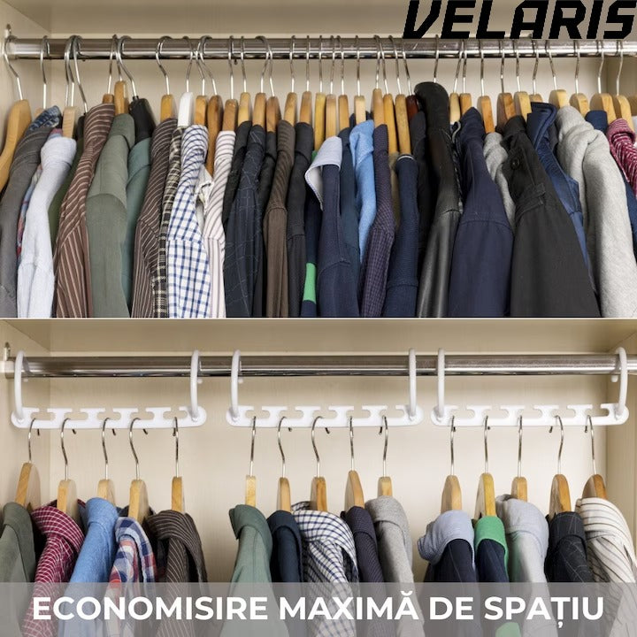 Set 8 Suporturi Agatatori Umerase 5 in 1 pentru Organizare