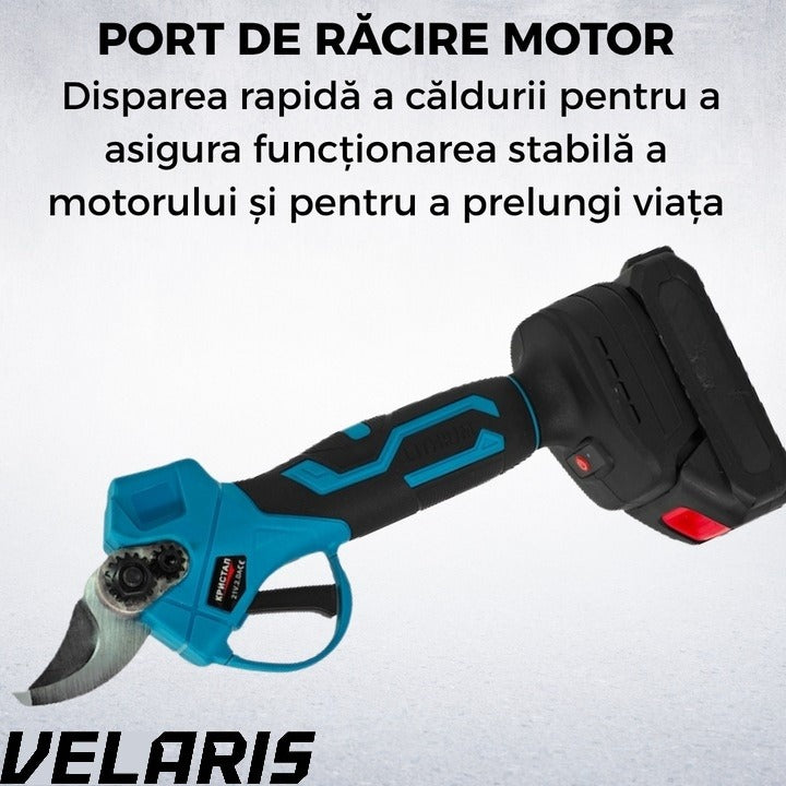 Set Foarfeca si Drujba Electrica Taiere Rapida, Fara Efort, cu Acumulator si Incarcator