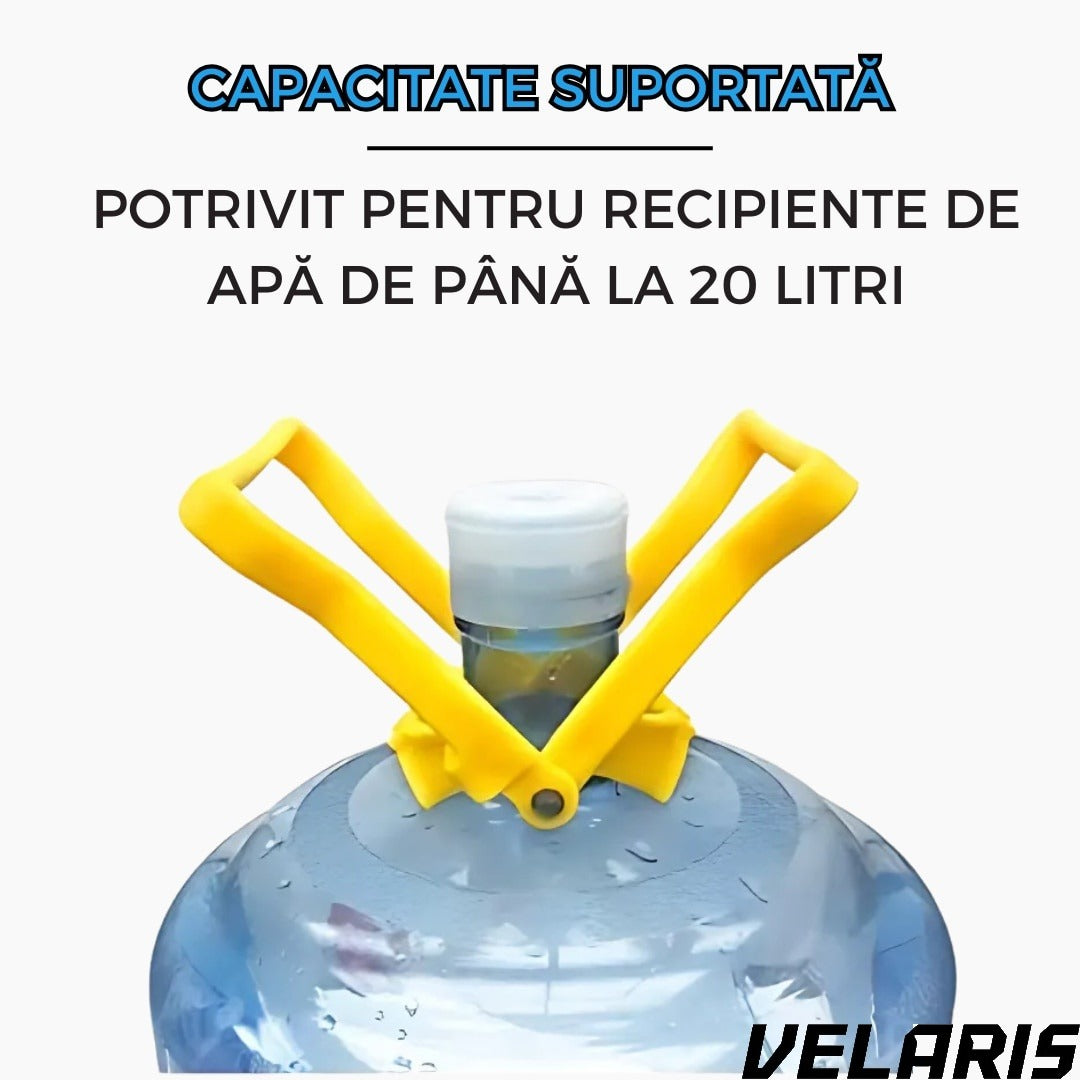 Set manere pentru bidoane si sticle, plastic rezistent, 14.2 x 12.8 cm, galben & albastru, ergonomic, usor de utilizat