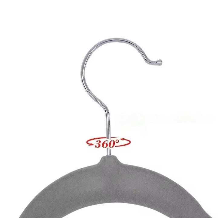 Set 16 umerase catifea, antiderapante, 44,5 x 23 cm, cârlig rotativ 360°