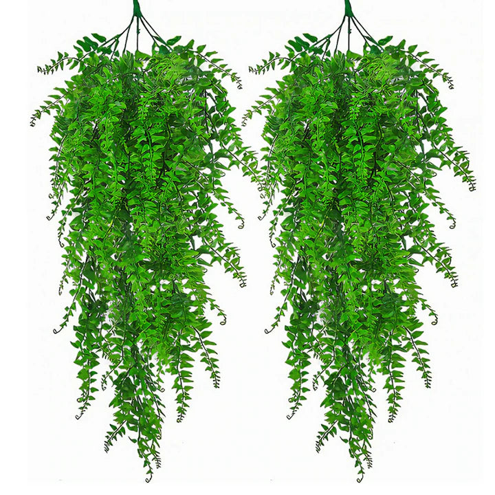 Set 2 plante artificiale iedera, ramuri suspendate, 85 cm, verde
