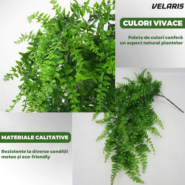 Set 2 plante artificiale iedera, ramuri suspendate, 85 cm, verde