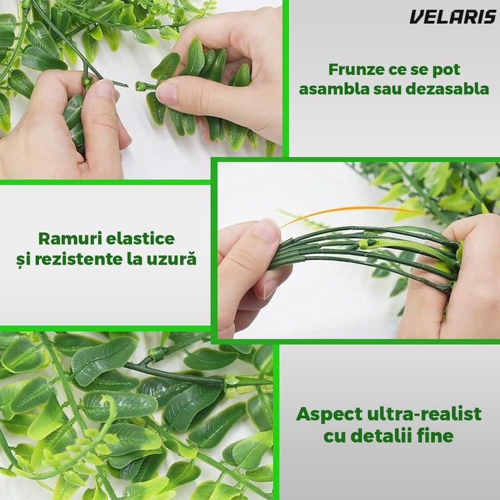 Set 2 plante artificiale iedera, ramuri suspendate, 85 cm, verde