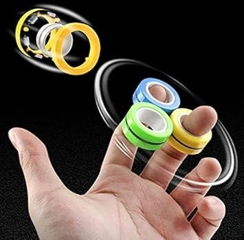 Set 3 inele fidget magnetice antistres, multicolor