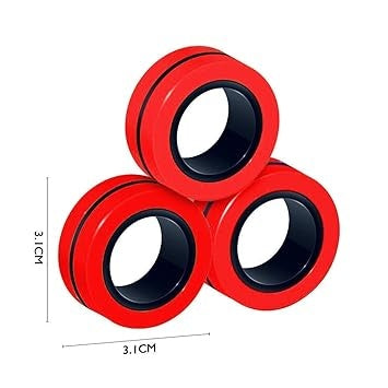 Set 3 inele fidget magnetice antistres, multicolor