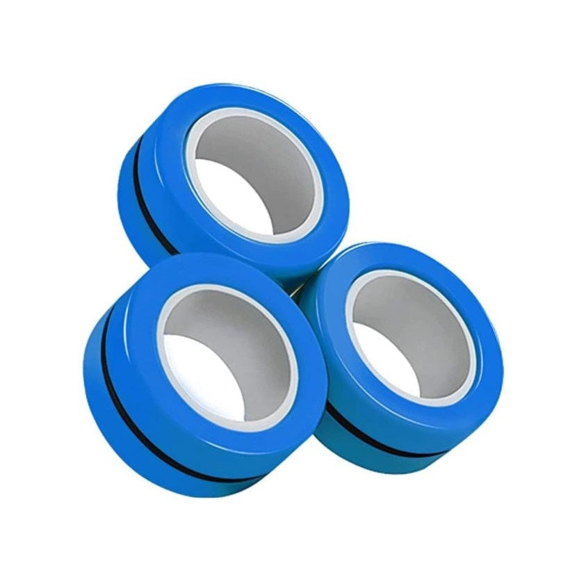 Set 3 inele fidget magnetice antistres, multicolor