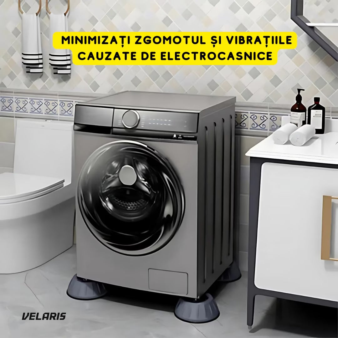 Set 4 suporturi anti-vibrații cauciuc natural, fără alunecare, pentru mașini spălat