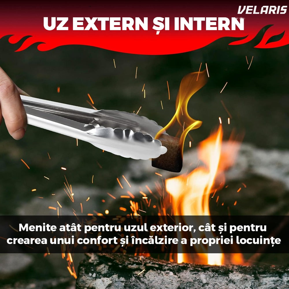 Set 40 cuburi aprindere foc, tablete fără miros, timp ardere 8+ minute
