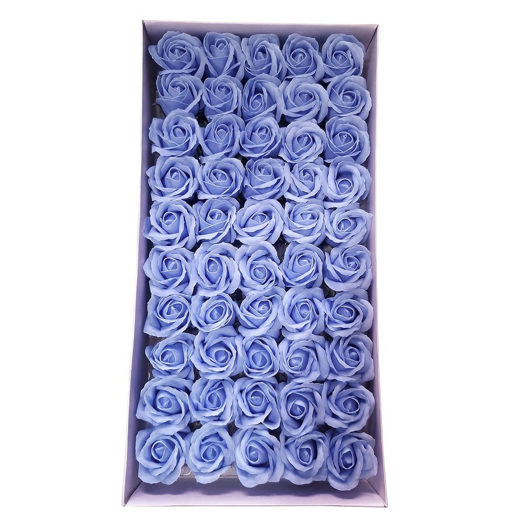Set 50 Trandafiri din Săpun, 5x5 cm, Violet, Decorație Elegantă