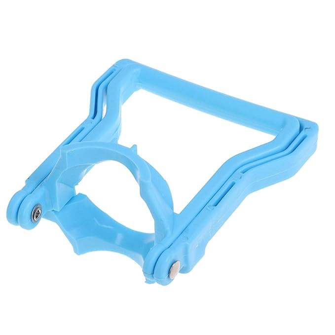 Set 2 mânere ergonomice pentru bidoane și sticle, plastic rezistent, 14.2 x 12.8 cm, galben și albastru