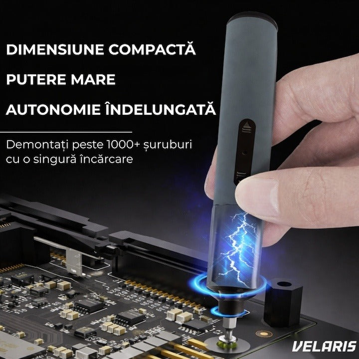 Șurubelniță electrică de precizie 49 în 1, reîncărcabilă, 400mAh Li-ion, gri
