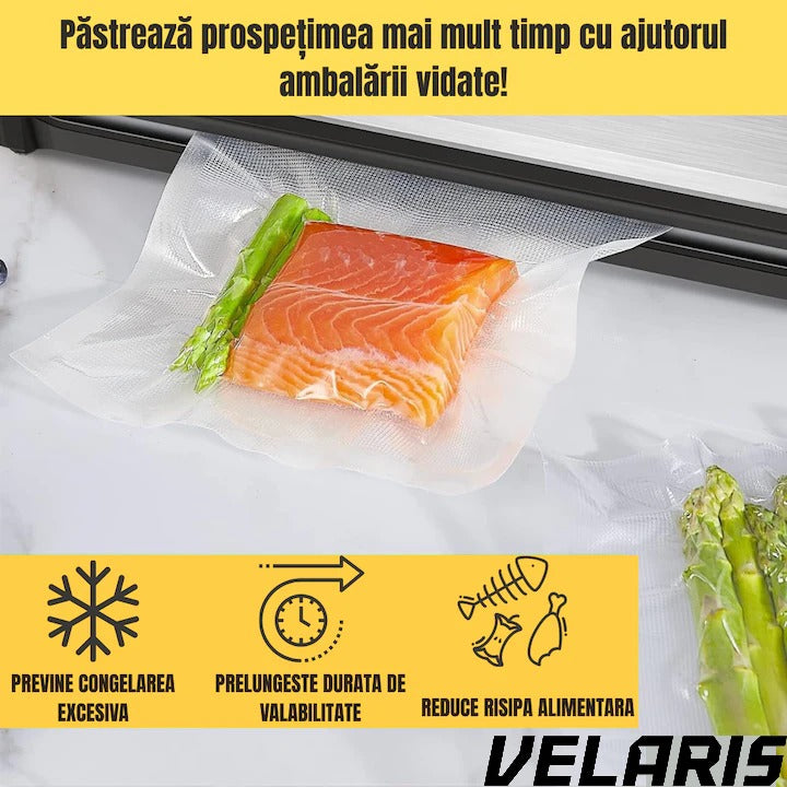 Set pungi vidat 20x30 cm, 50 bucati, rezistente, pentru sous-vide si depozitare
