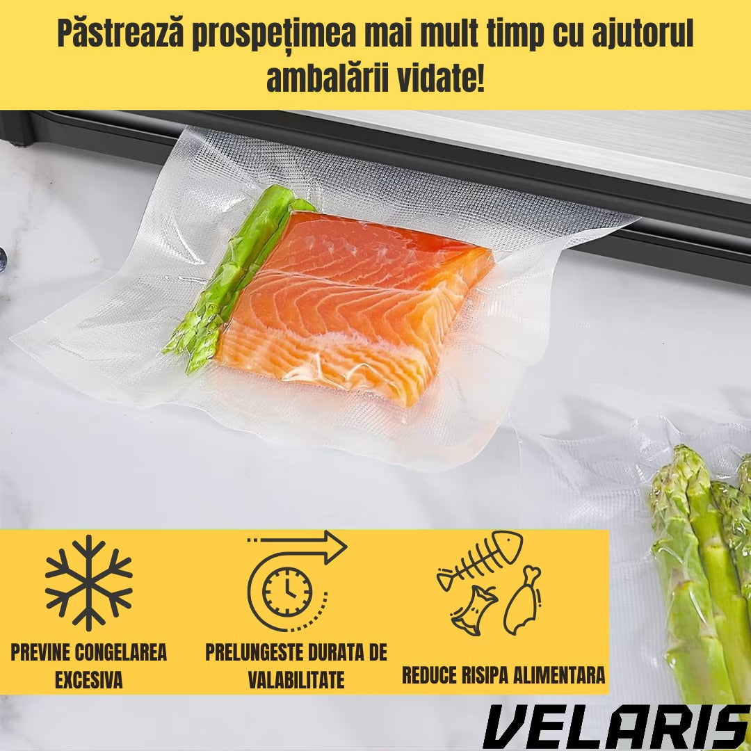 Set pungi vidat 20x30 cm, 100 bucati, etansare puternica, sigure pentru congelator