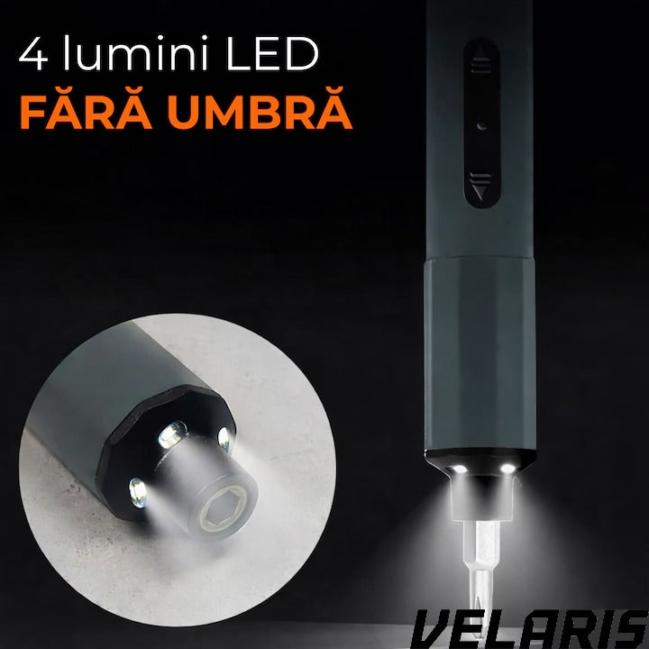 Set Surubelnita Electrica de Precizie 49 in 1, Reincarcabila, Fara Fir, pentru Reparatii Mobile, Baterie Li-ion 400mAh