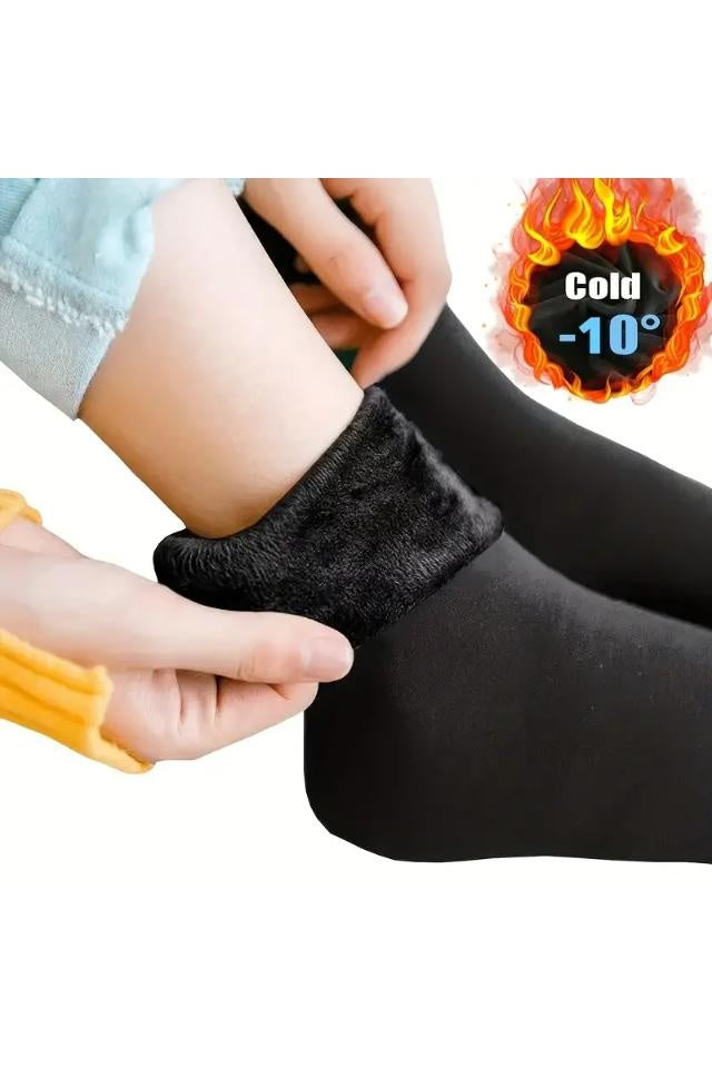Set 2 perechi șosete termice unisex, negru, 80% poliester 20% elastan
