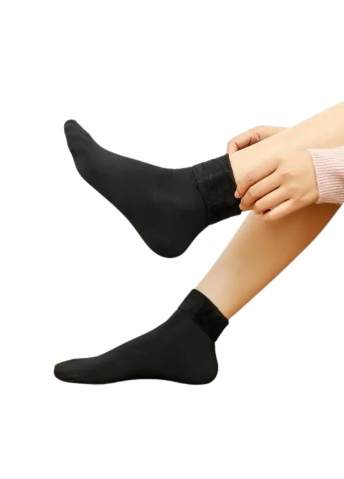 Set 2 perechi șosete termice unisex, negru, 80% poliester 20% elastan