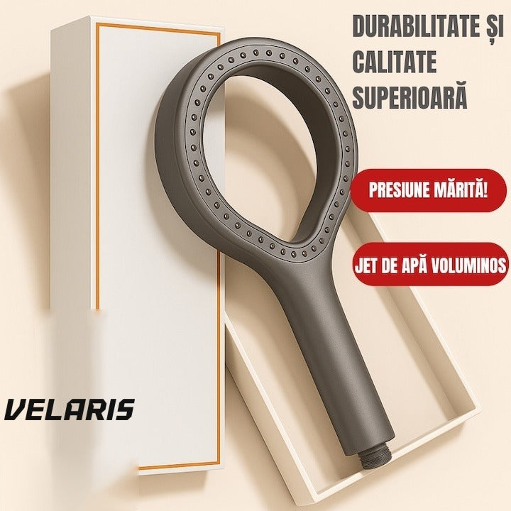 Saloneta dus cu jet reglabil, multiple moduri de pulverizare, finisaj gri