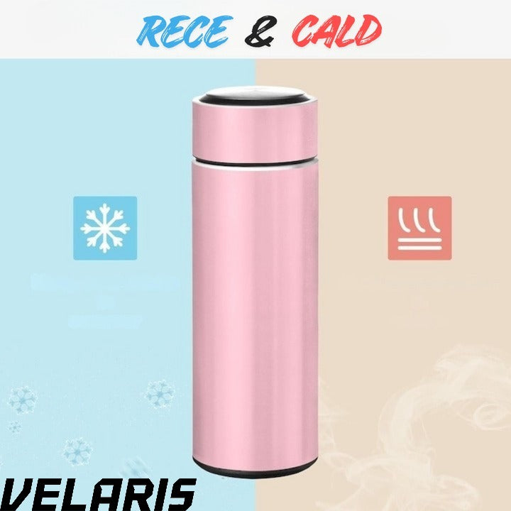 Cană Termos Smart cu Ecran LED, 500ml, Inox, Menține Băuturi 6 Ore