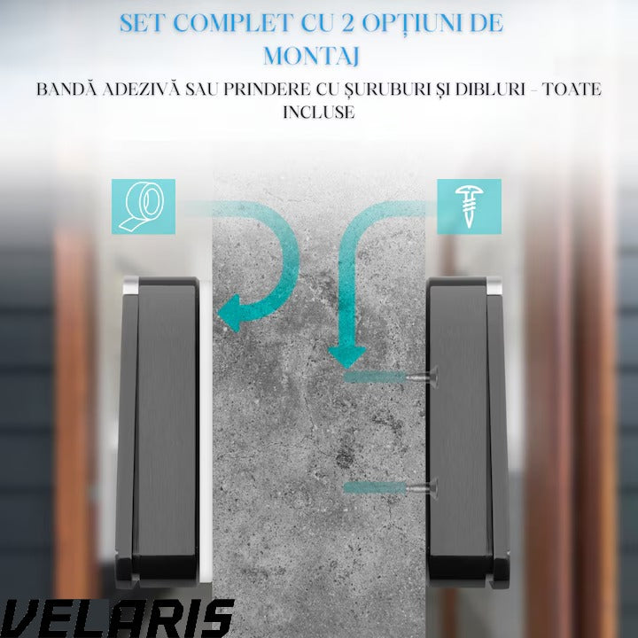 Sonerie fara fir, wireless, 260 m raza, 4 niveluri volum, rezistenta apa IP44, fixare dubla, negru