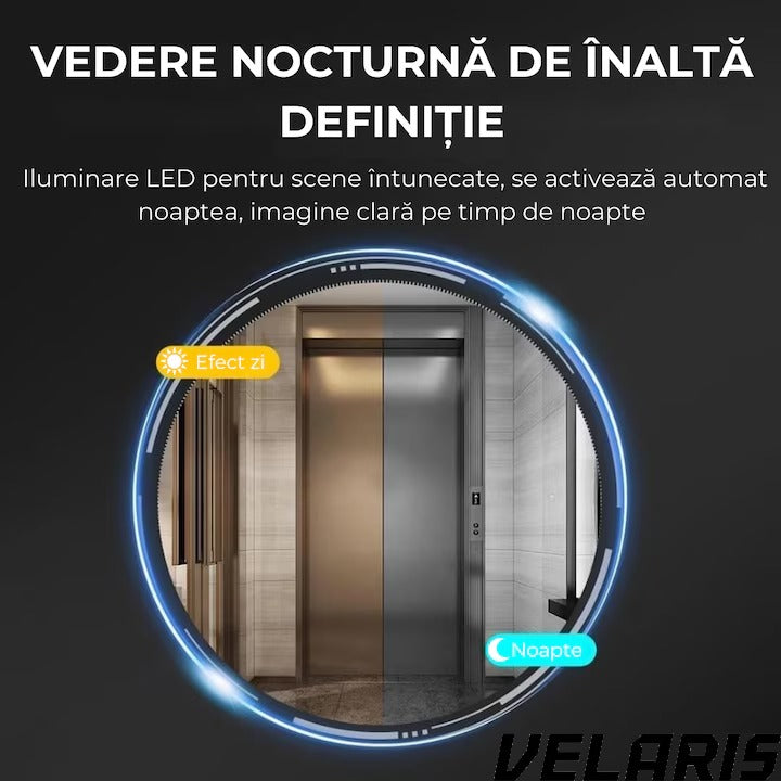 Sonerie video wireless cu camera si monitor IPS 4, 3 inch interfon bidirectional fara WiFi, vedere nocturna IR, stocare pe card SD, instalare rapida