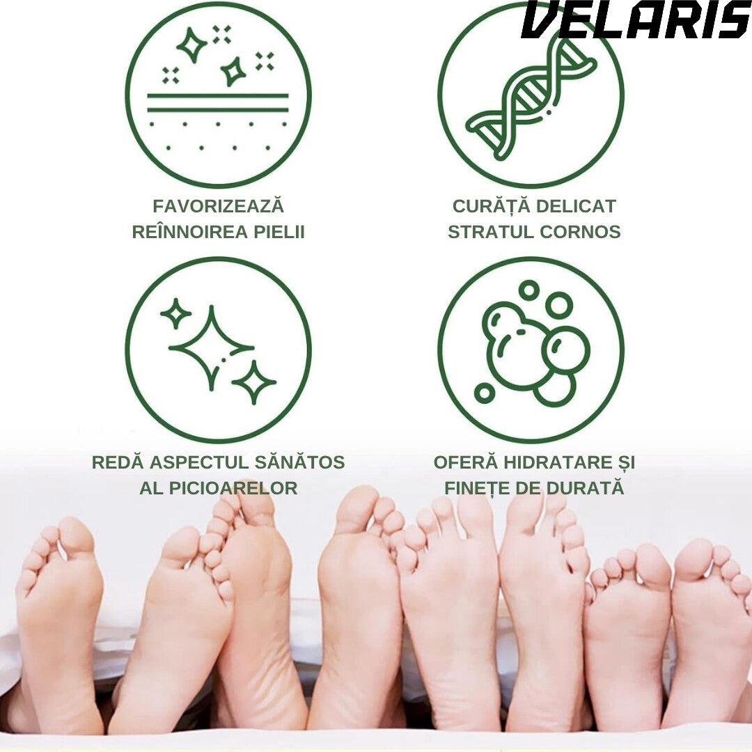 Sosete cu masca exfolianta pentru picioare, 1 pereche, hidratare intensa, exfoliere delicata, eliminarea mirosurilor, ingrijire naturala pentru piele catifelata