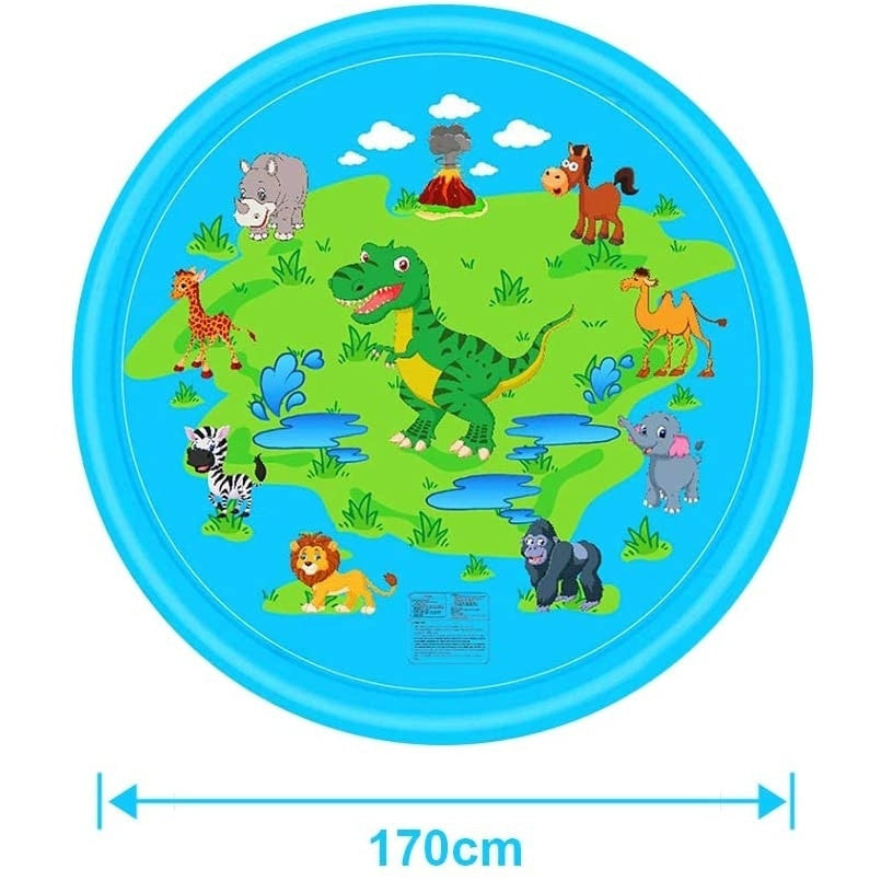 Piscină splash pad SummerFun X2, 170 cm, PVC albastru, pulverizare apă pentru copii