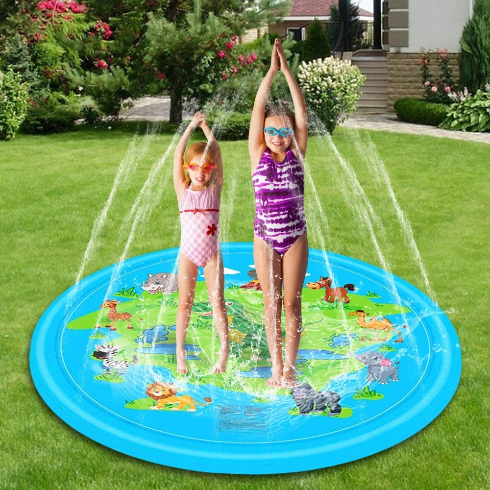 Piscină splash pad SummerFun X2, 170 cm, PVC albastru, pulverizare apă pentru copii