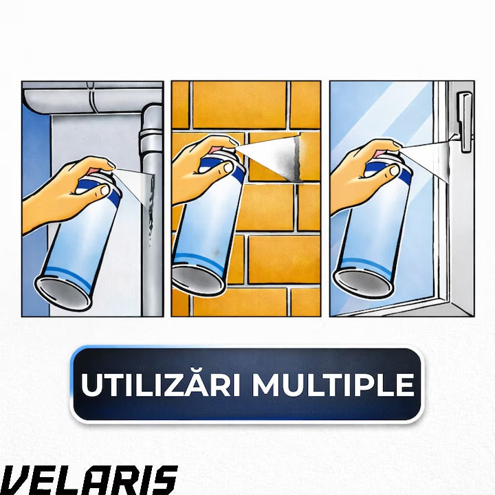 Spray Etansare 450ml Hidroizolatie Rapida, Impermeabilizare Crapaturi, Protectie de Lunga Durata, Alb