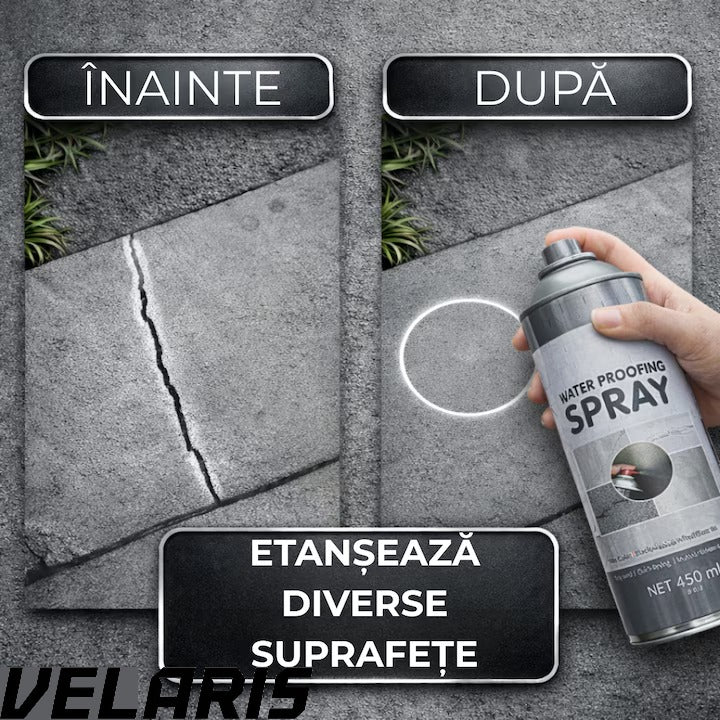 Spray Etansare 450ml Hidroizolatie Rapida, Impermeabilizare Crapaturi, Protectie de Lunga Durata, Gri