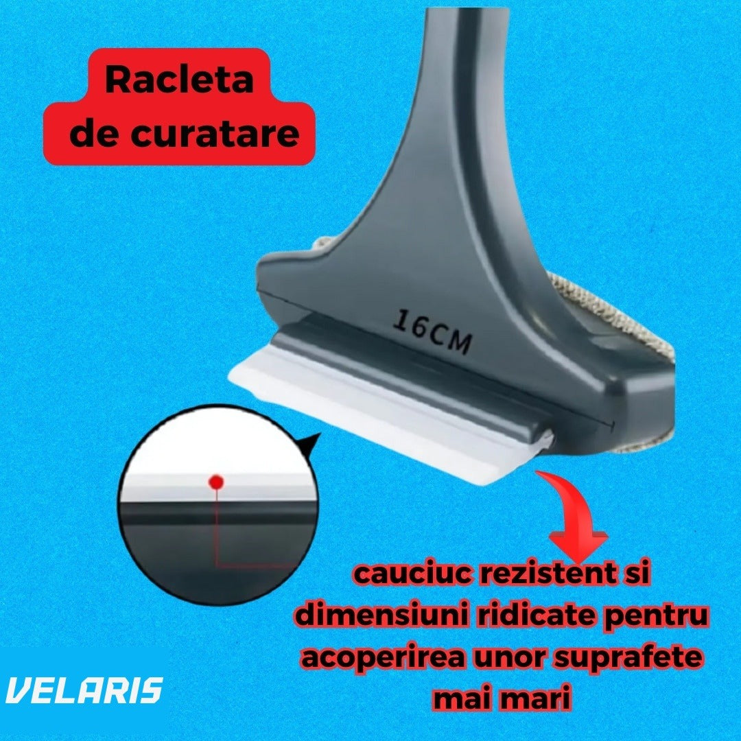 Racleta din cauciuc pentru geam și faianță, 46 x 15 cm, negru/galben