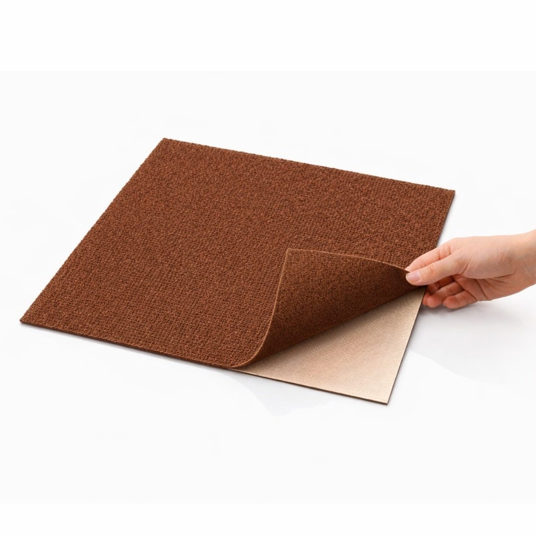 Covor scări autoadeziv 60x60 cm, gri, textura textilă, instalare rapidă