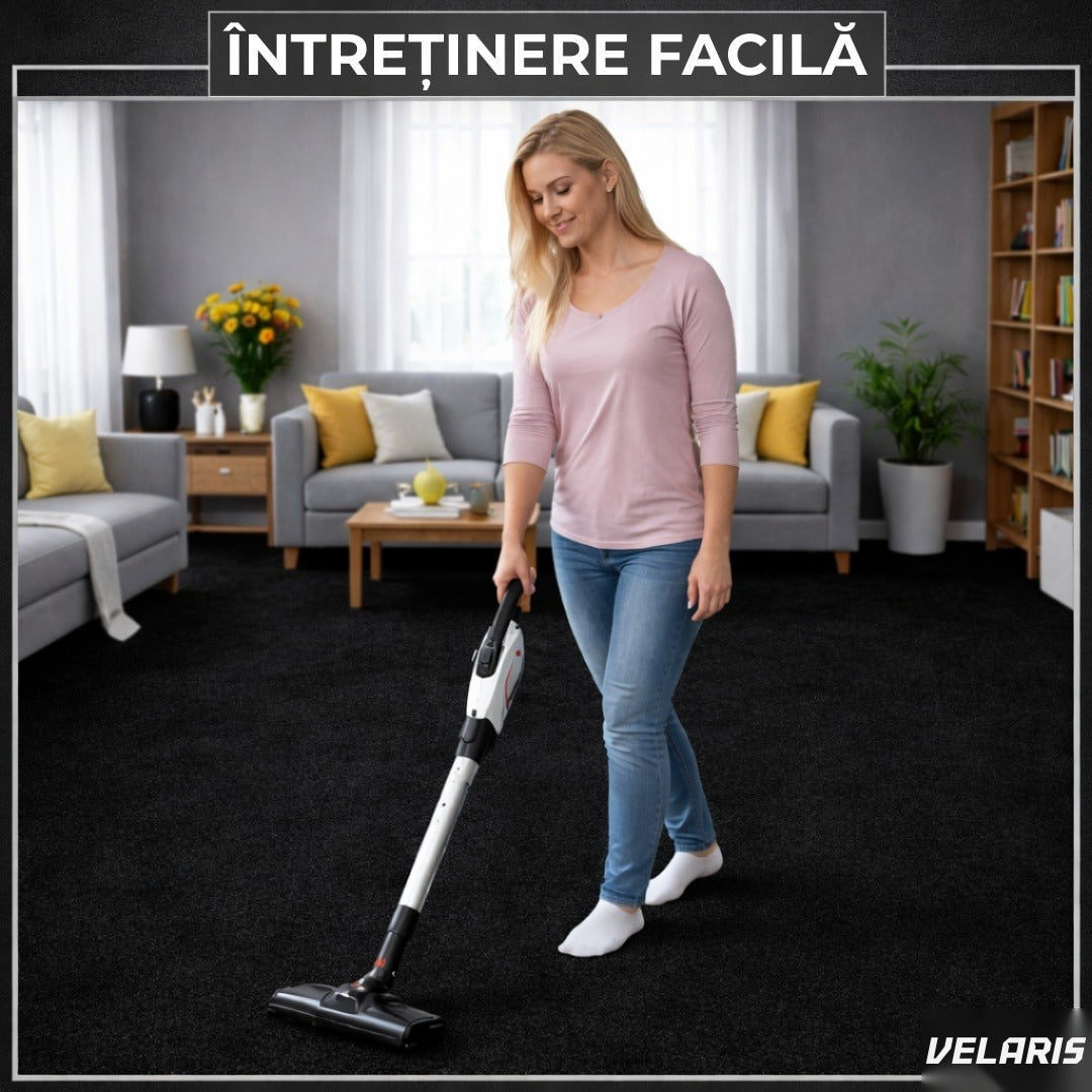 Covor scări autoadeziv 60x60 cm, gri, textura textilă, instalare rapidă