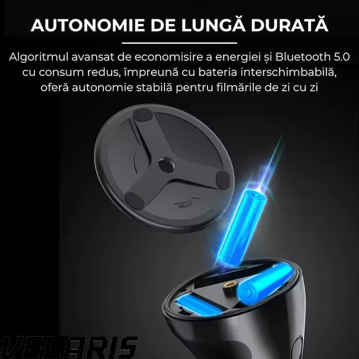 Suport telefon portabil cu trepied, rotativ 360°, reglabil, ideal pentru fotografii, YouTube, TikTok, Negru