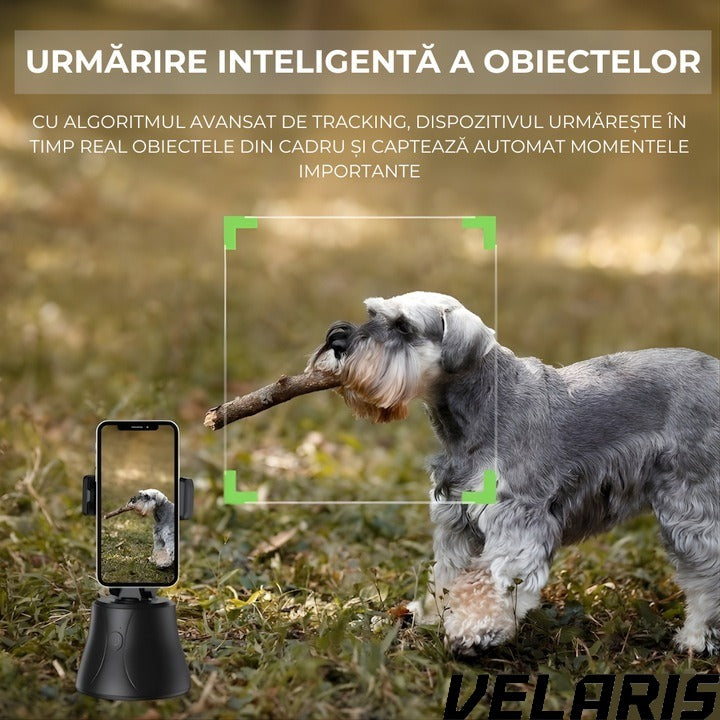 Suport telefon portabil cu trepied, rotativ 360°, reglabil, ideal pentru fotografii, YouTube, TikTok, Negru
