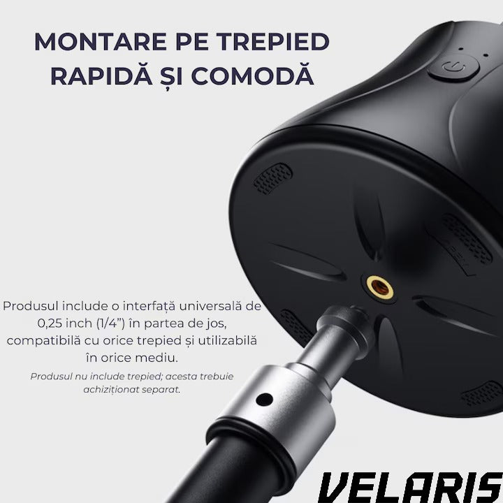 Suport telefon portabil cu trepied, rotativ 360°, reglabil, ideal pentru fotografii, YouTube, TikTok, Negru