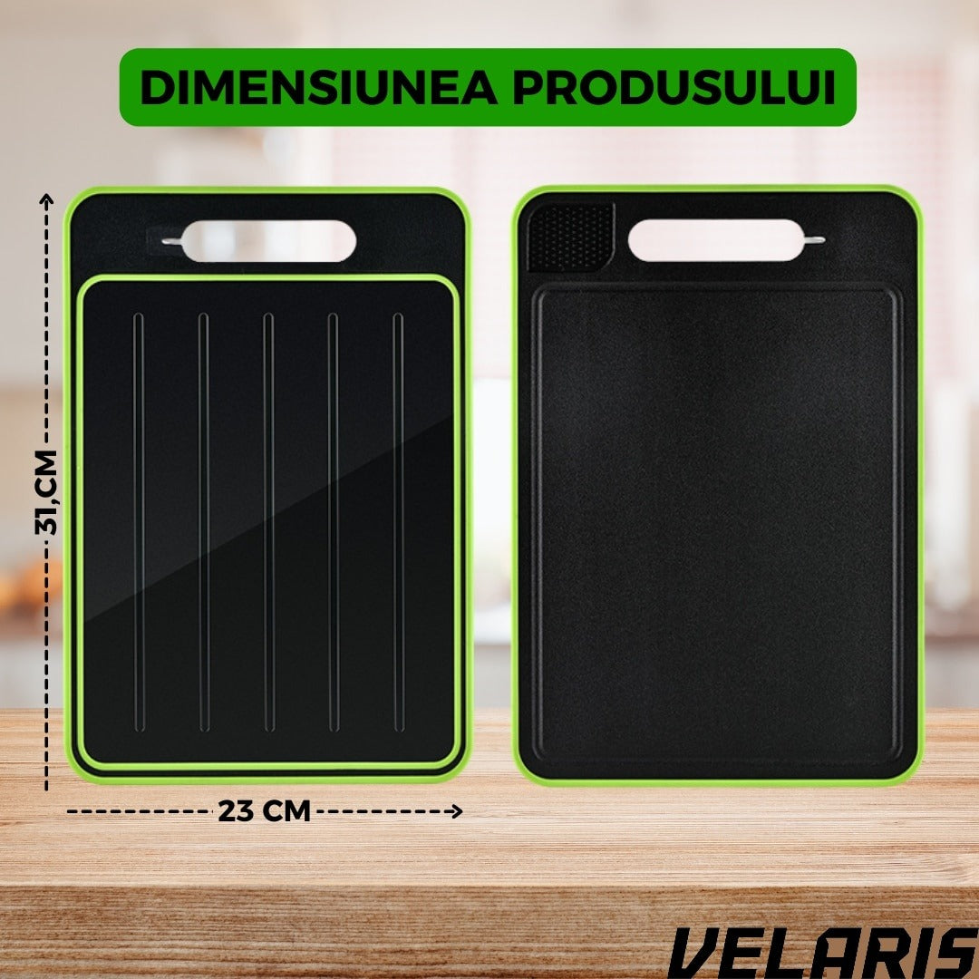 Tocator de Bucatarie 4 in 1 pentru Dezghetare Rapida si Taiere, 31 x 21 x 1 cm