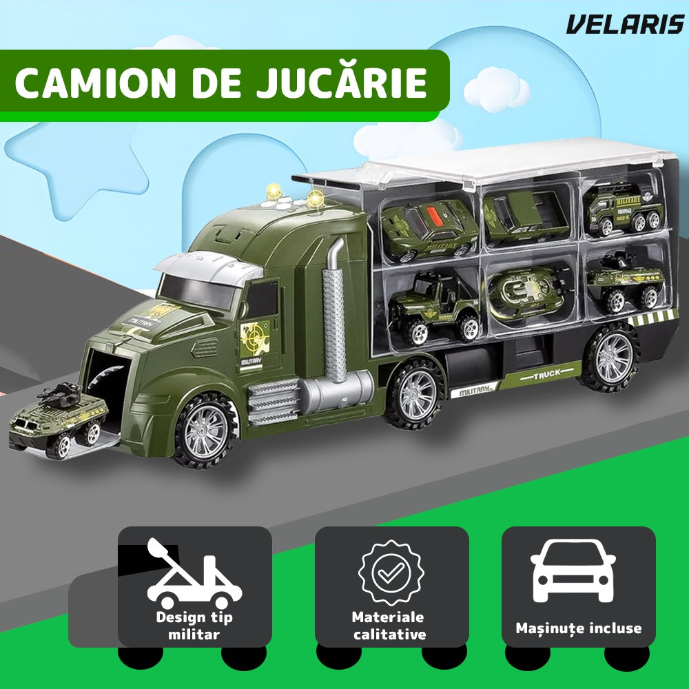 Set transportator militar, 6 vehicule, tanc, vehicule blindate, rampa lansare