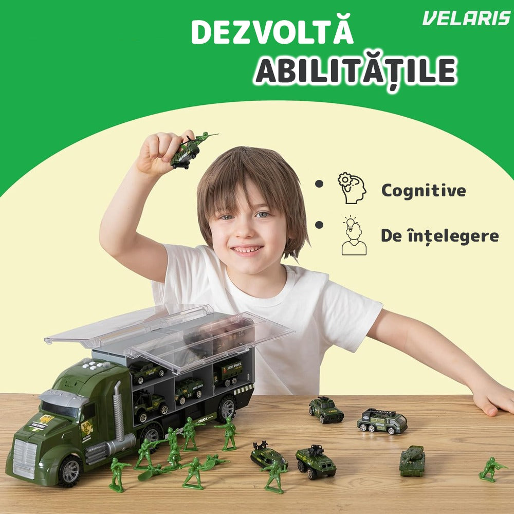 Set transportator militar, 6 vehicule, tanc, vehicule blindate, rampa lansare