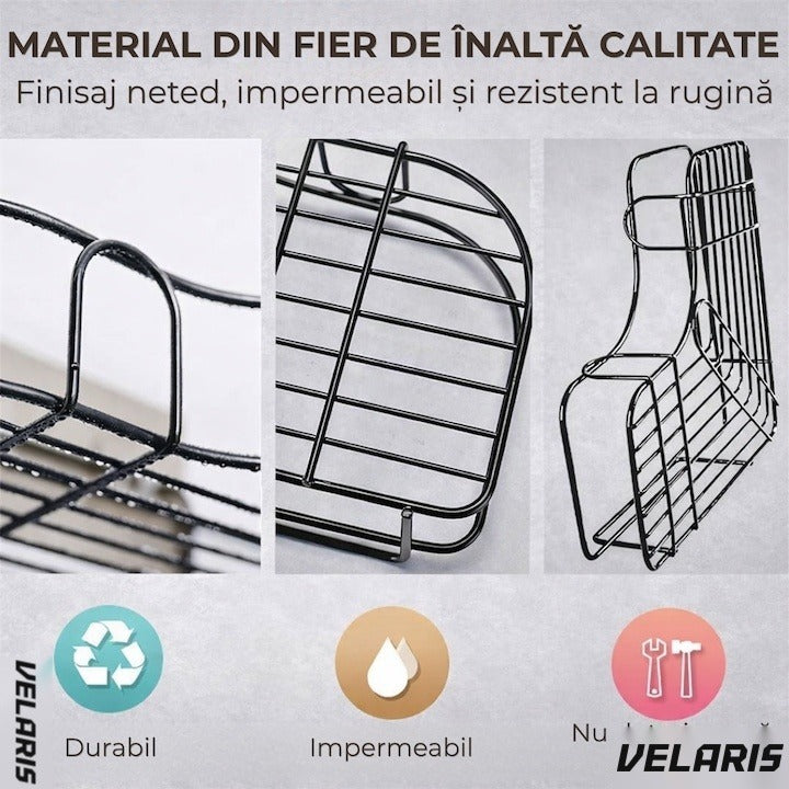 Raft de duș triunghiular, montat pe perete, organizator baie și bucătărie, instalare ușoară
