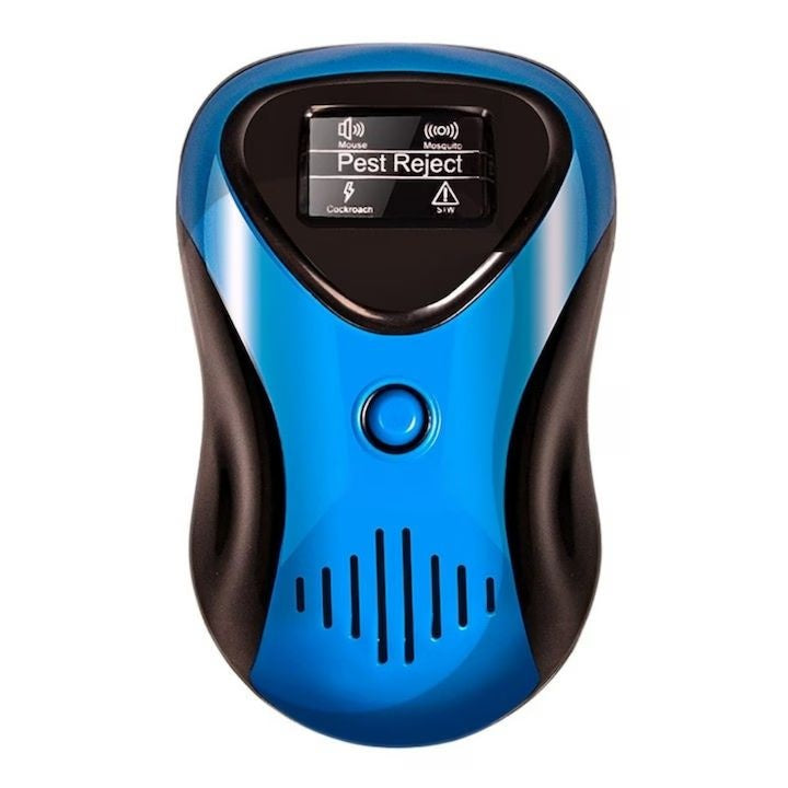Aparat anti-dăunători cu ultrasunete, afișaj LED, 10-70kHz, 3W, non-toxic