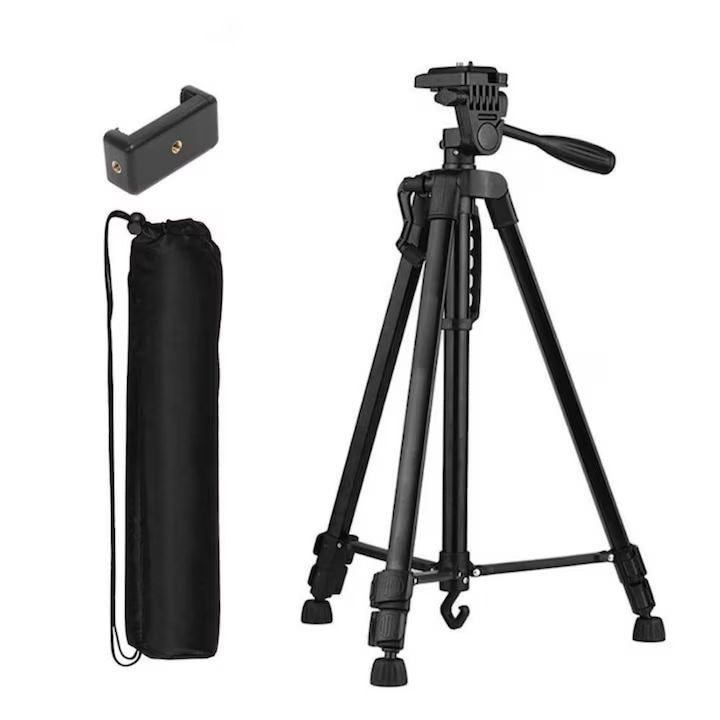 Trepied universal 360° reglabil 55-160 cm cu cap pivotant și husă transport