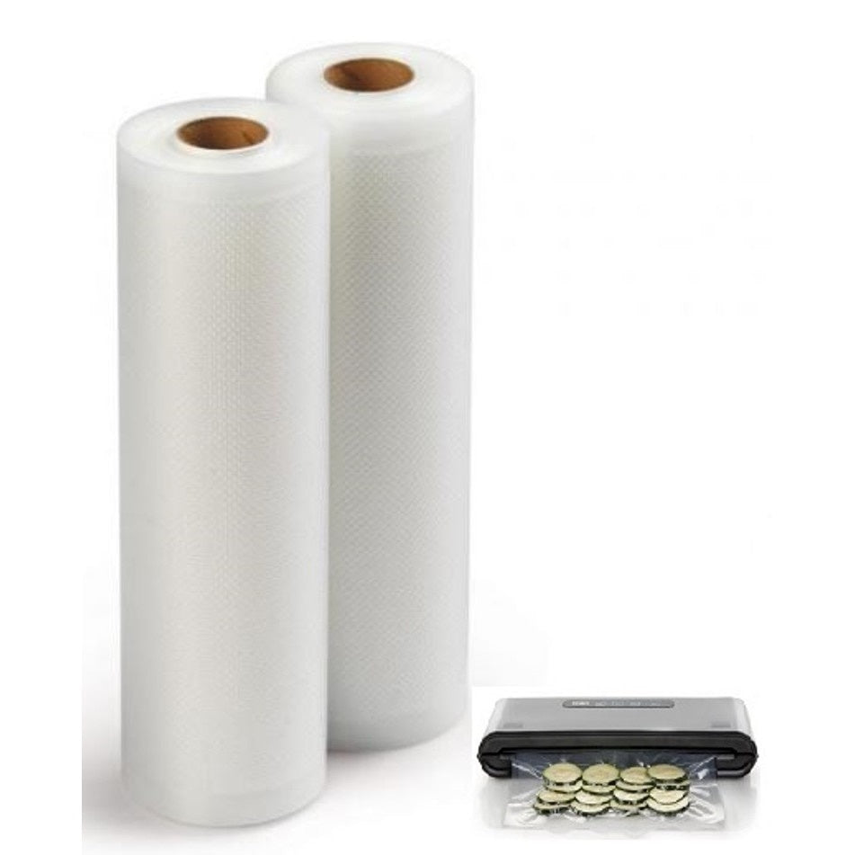 Rolă pungi vidat, 17 x 500 cm, set 2 role, pentru alimente