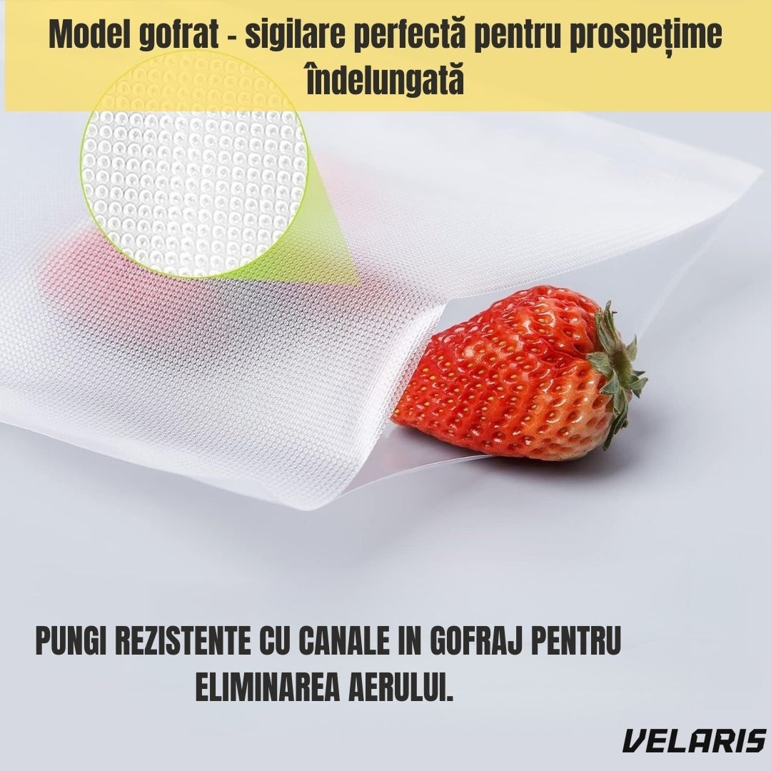 Pungi vidat 25x35 cm, 100 buc, etanșare puternică, congelator sigur