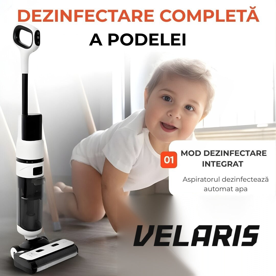 Curățitor vertical OZ01 Pro, 12000Pa suporti, automat, dezinfecție apă, baterie 60 min, ecran LED