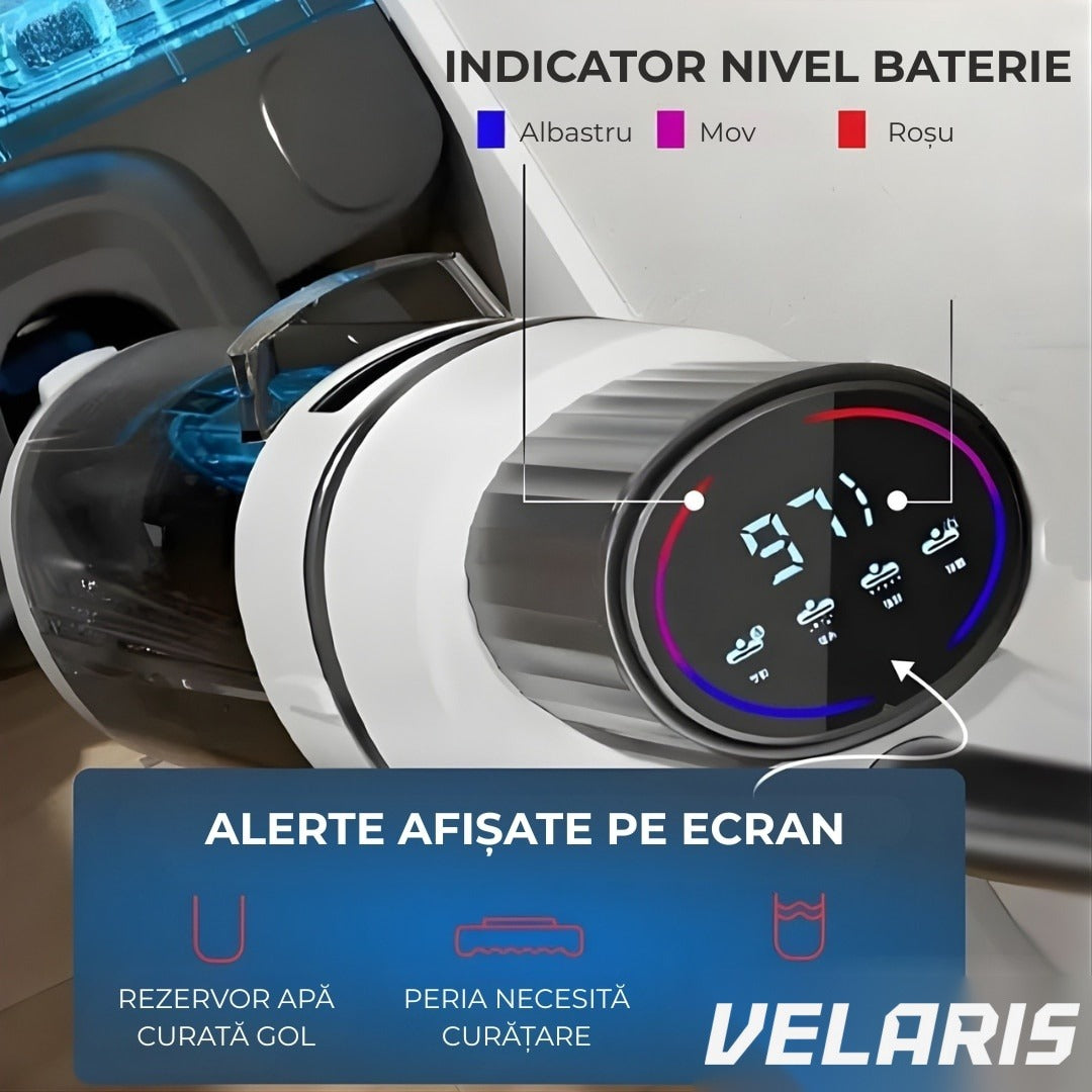 Curățitor vertical OZ01 Pro, 12000Pa suporti, automat, dezinfecție apă, baterie 60 min, ecran LED